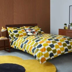 Block Stem Bed Linen - Lemon -Home Furnishing Store block stem main final