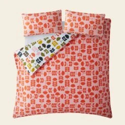 Cut Stem Bed Linen - Paprika -Home Furnishing Store cut stem multi paprika reverse cut out