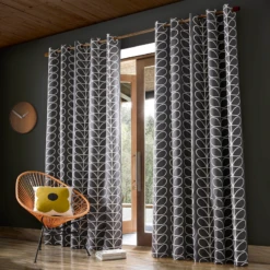 Linear Stem Lined Eyelet Curtains Charcoal -Home Furnishing Store linear stem charcoal final small 800x cd3f14ea 79e7 4103 ba80 577ef9a2b8e6