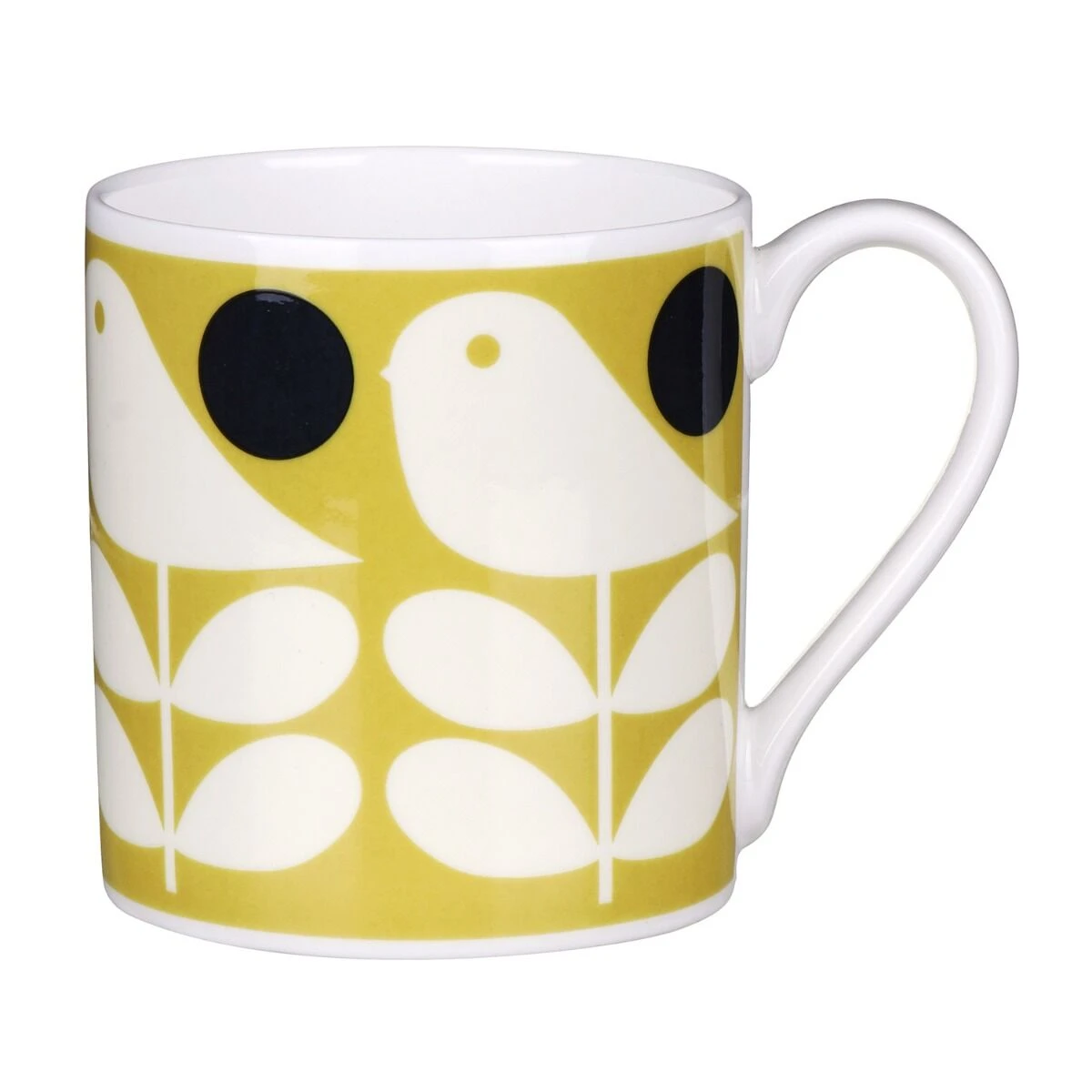 Orla Kiely Yellow Early Bird Large Mug 1 Orla Kiely Yellow Early Bird Large Mug