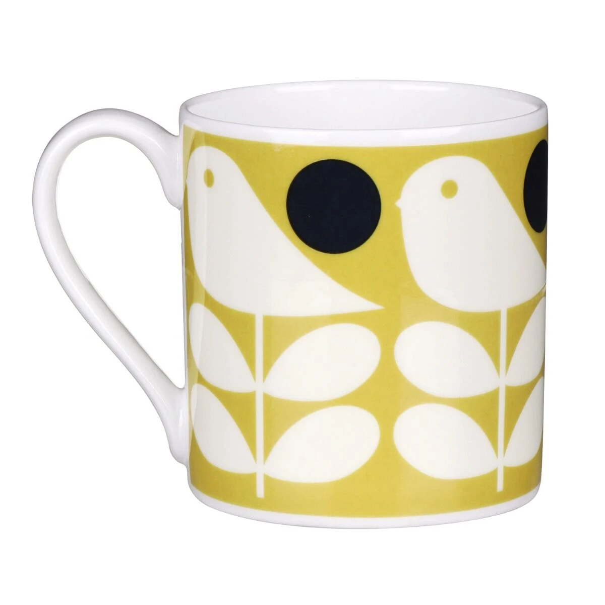 Orla Kiely Yellow Early Bird Large Mug 3 Orla Kiely Yellow Early Bird Large Mug - Image 3