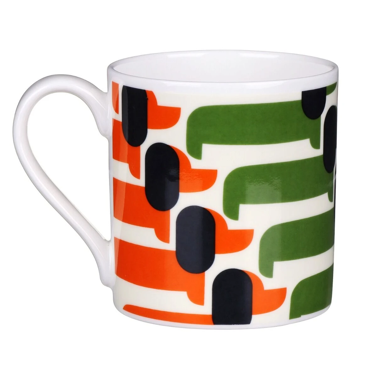 Orla Kiely Orange Sausage Dog Large Mug 3 Orla Kiely Orange Sausage Dog Large Mug - Image 3