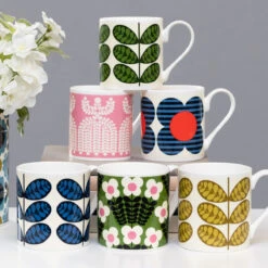 Orla Kiely Green Bunch Of Stems Large Mug -Home Furnishing Store mclaggan orla kiely mugs collection nov2021 lifestyle 0v2 5