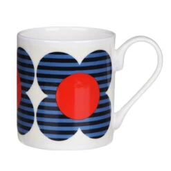 Orla Kiely Blue Striped Flower Standard Mug