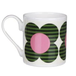 Orla Kiely Green Striped Flower Standard Mug -Home Furnishing Store mclaggan smith orla kiely msok192 green striped flower mug 03 copy 3