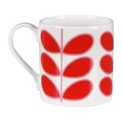 Orla Kiely Linear Stem Red Large Mug 5 Orla Kiely Linear Stem Red Large Mug -Home Furnishing Store mclaggan smith orla kiely msqok168 linear stem red large mug 03