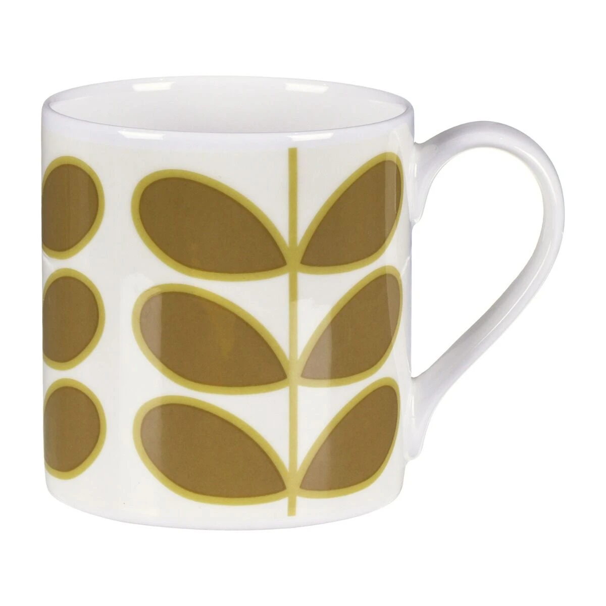 Orla Kiely Linear Stem Olive Large Mug 1 Orla Kiely Linear Stem Olive Large Mug