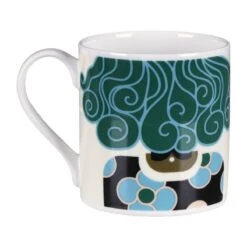 Orla Kiely Dee Dee Teal Large Mug 5 Orla Kiely Dee Dee Teal Large Mug -Home Furnishing Store mclaggan smith orla kiely msqok170 dee dee teal large mug 03