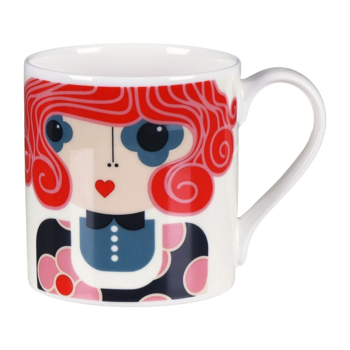 Orla Kiely Dee Dee Red Large Mug 1 Orla Kiely Dee Dee Red Large Mug