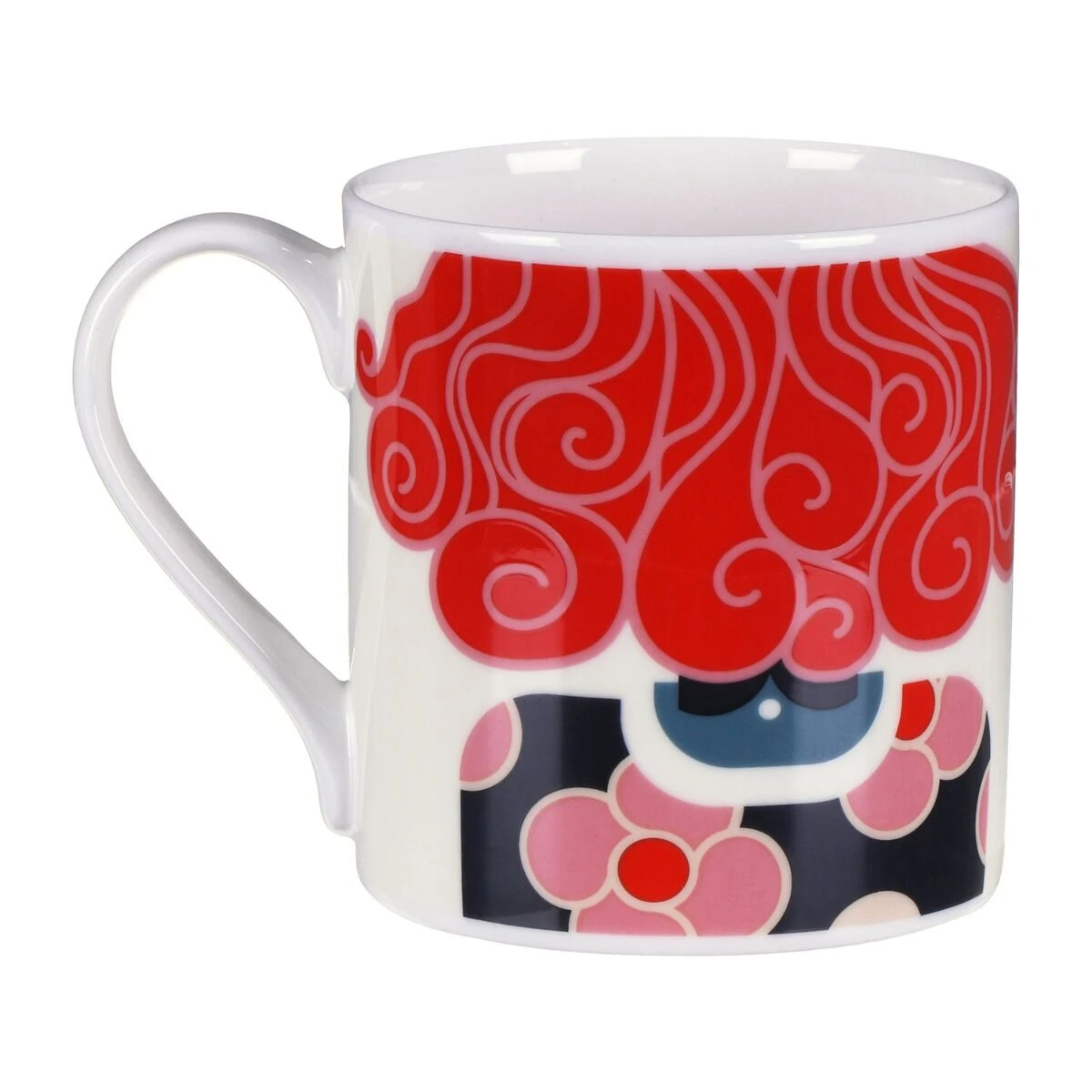 Orla Kiely Dee Dee Red Large Mug 3 Orla Kiely Dee Dee Red Large Mug - Image 3