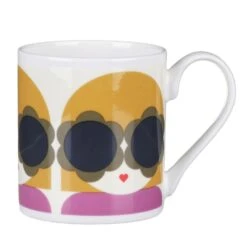 Orla Kiely Yellow And Purple Lola Standard Mug